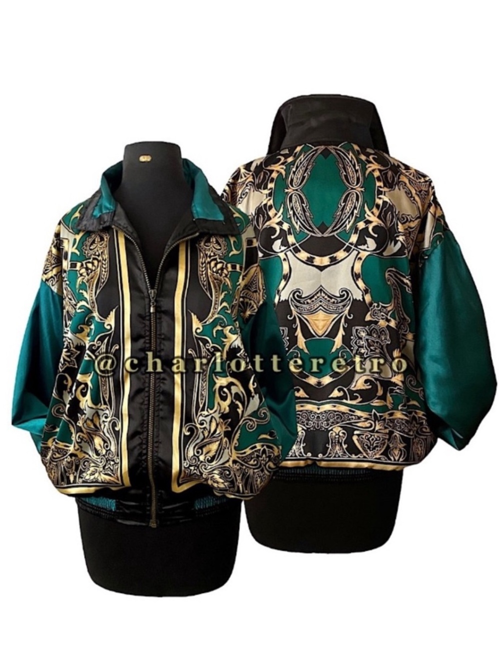 vtg Casual Isle • Baroque Nylon Bomber